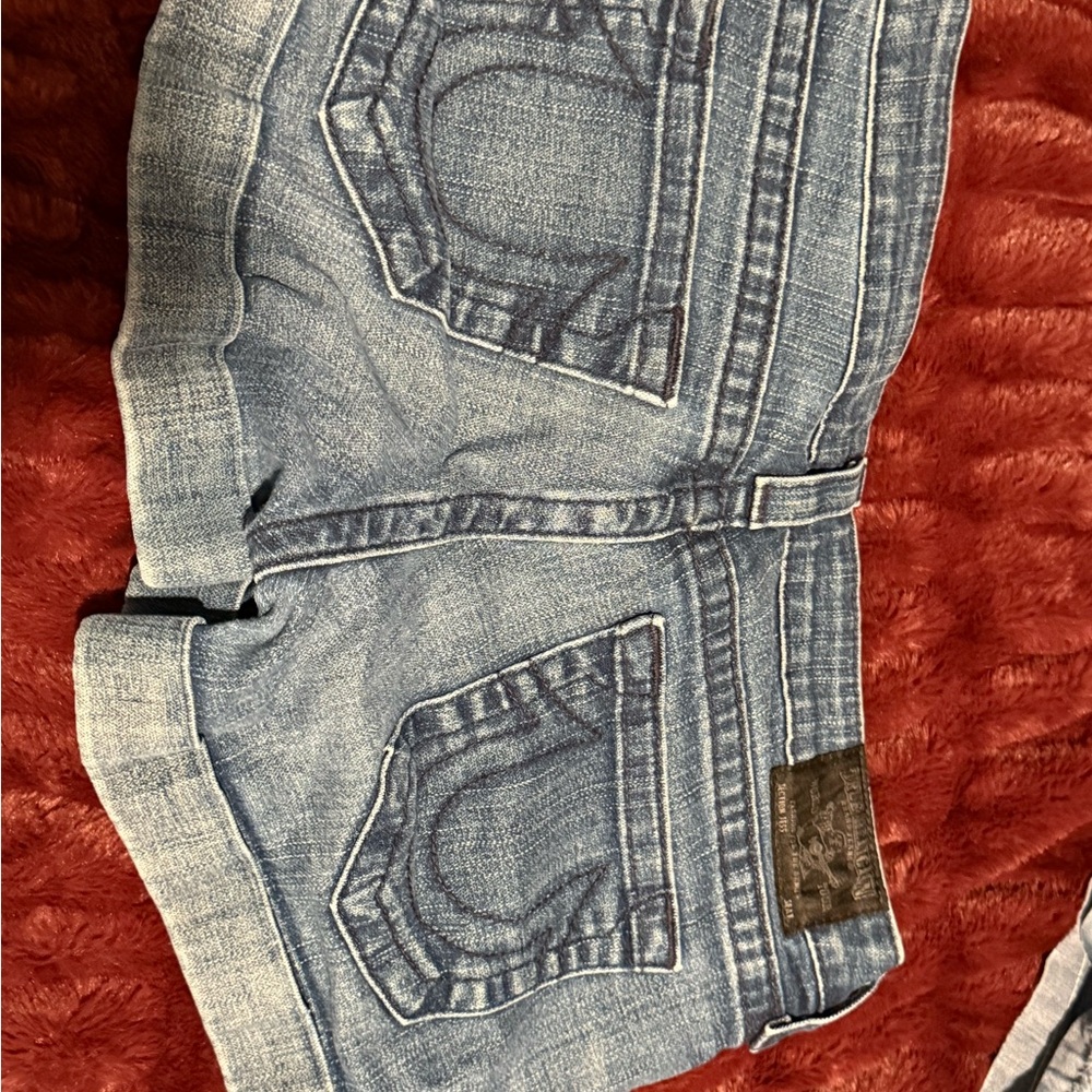 True Religion Blue Jean Shorts